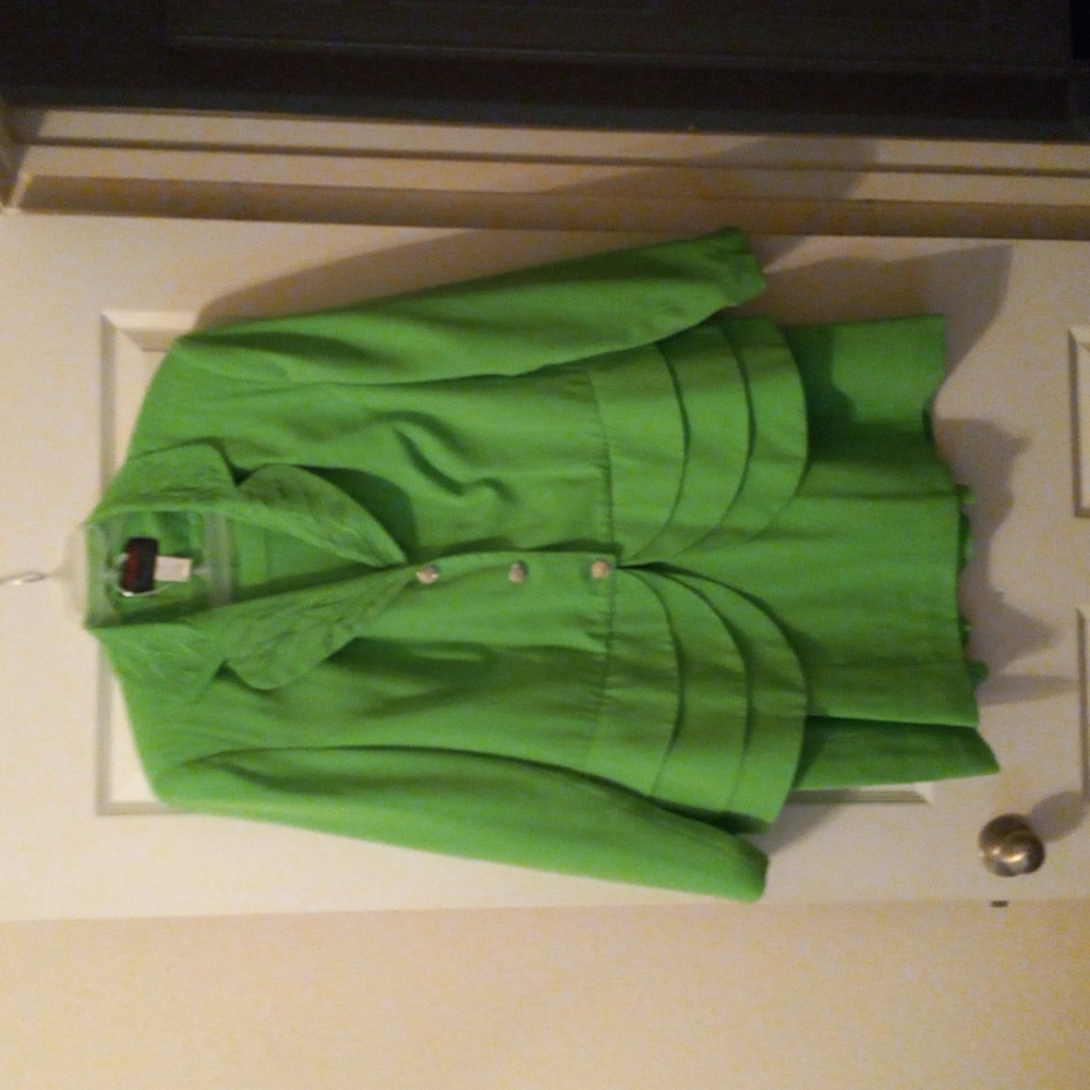 Ashro Women's Lime Green 2 Pc Suit, Size 22W